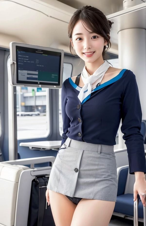 CAさんと秘密の関係 飛行機でスチュワーデスからの誘惑 可愛い派 クール派 サンプル3ページ目