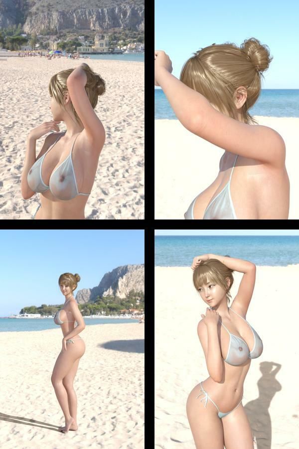 【＋All】『理想の彼女を3DCGで作ります』から生まれたバーチャルアイドル「一ノ瀬廻里（いちのせめぐり）」のグラドル撮影風写真集:Gradol_45 サンプル2ページ目