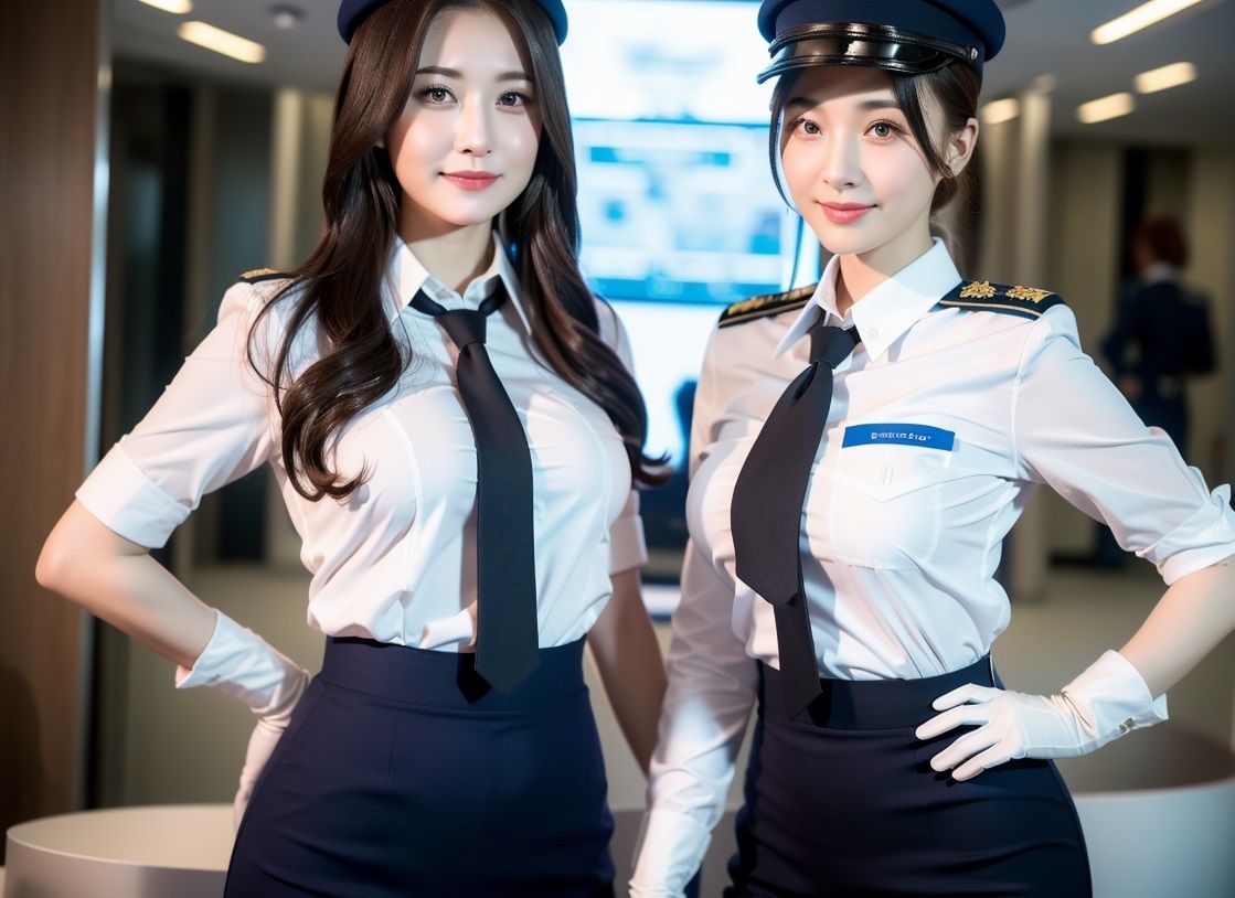 恥じらいながらも濡れてしまった黒パンスト美脚CA 大手航空会社勤務の巨乳キャビンアテンダントさん痴女心が芽生えた仲良し客室乗務員がヌキまくる！ サンプル3ページ目