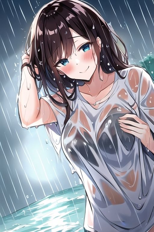 濡れフェチ びしょ濡れになった彼女たち サンプル1ページ目