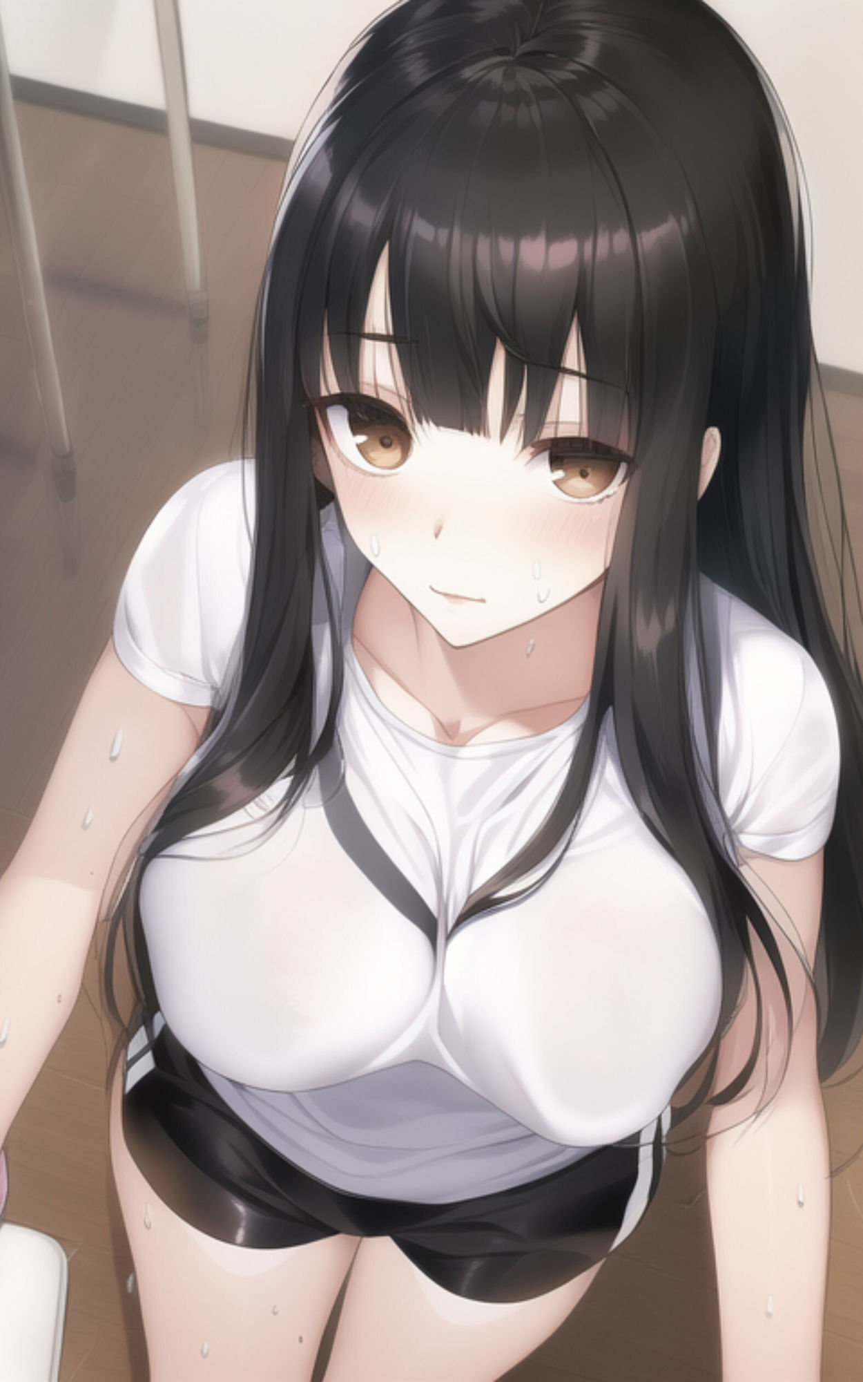 クラスで一番の巨乳美女が部活終わりにそのまま教室で、僕のために脱いでくれた。 サンプル1ページ目