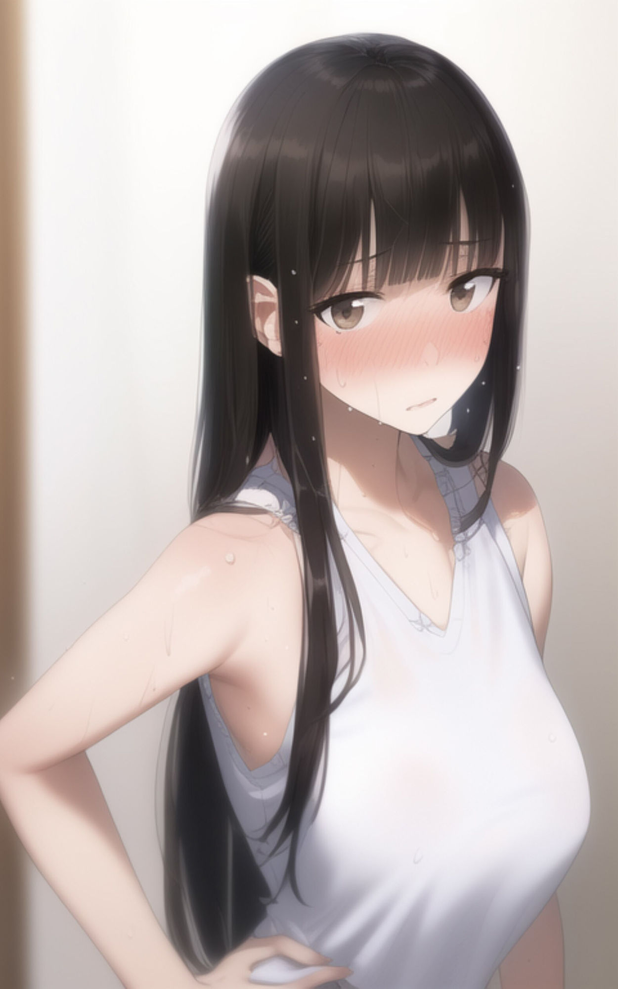 清楚で巨乳な女子校生が汗だくになってしまったので、一緒にお風呂に入リました。 サンプル1ページ目