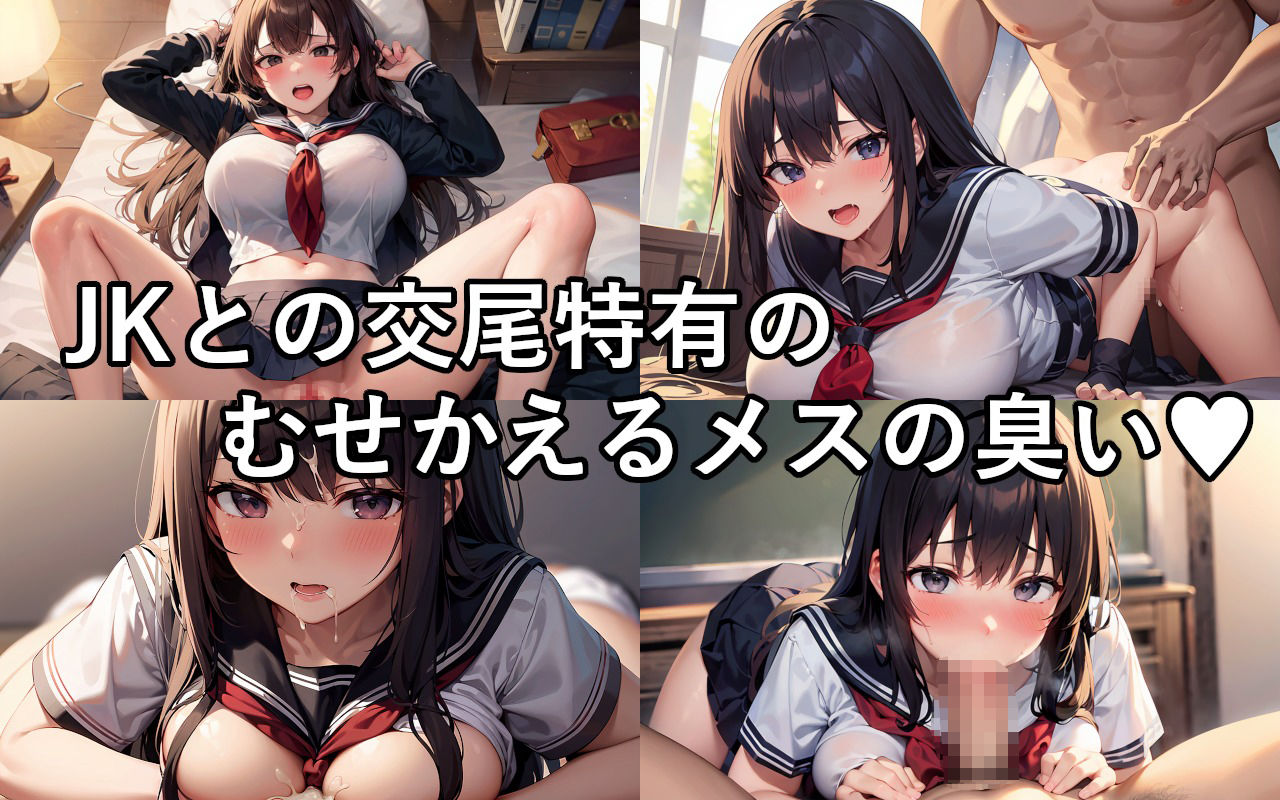 清楚系黒髪巨乳JKの中出し孕ませ日記 サンプル1ページ目