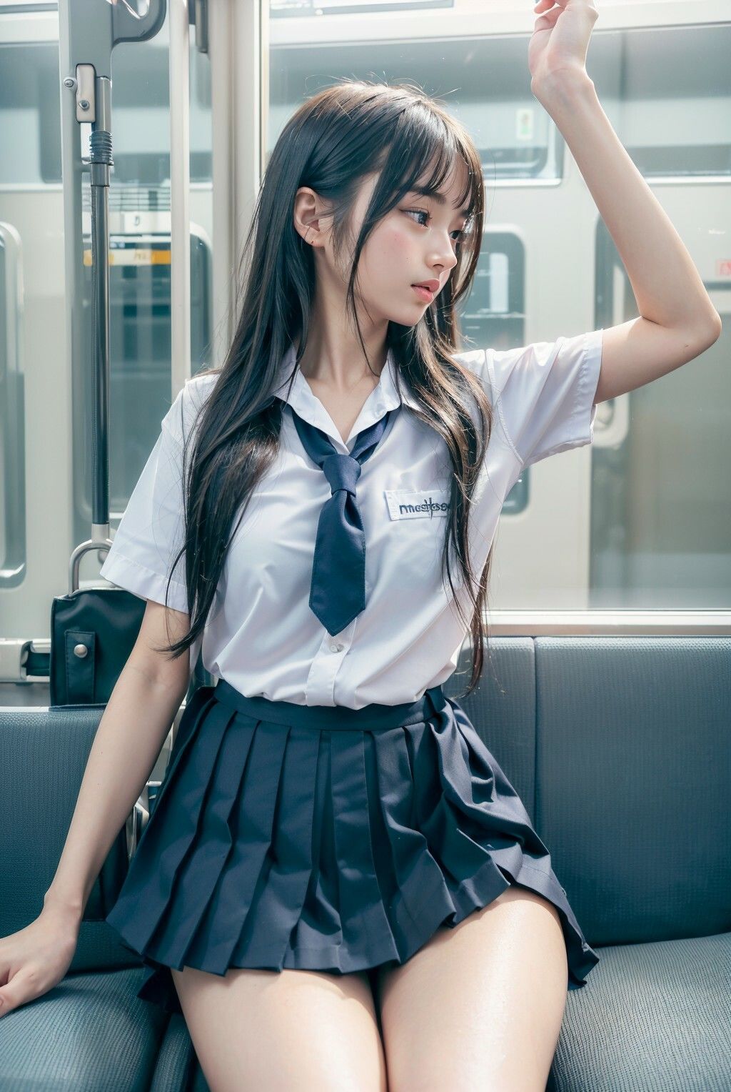 制服女子 電車でパンチラ サンプル5ページ目