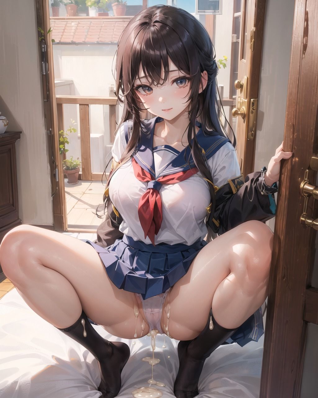 総集編 セーラー服で挑発M字開脚 Vol.1-Vol.4 （482枚） サンプル10ページ目