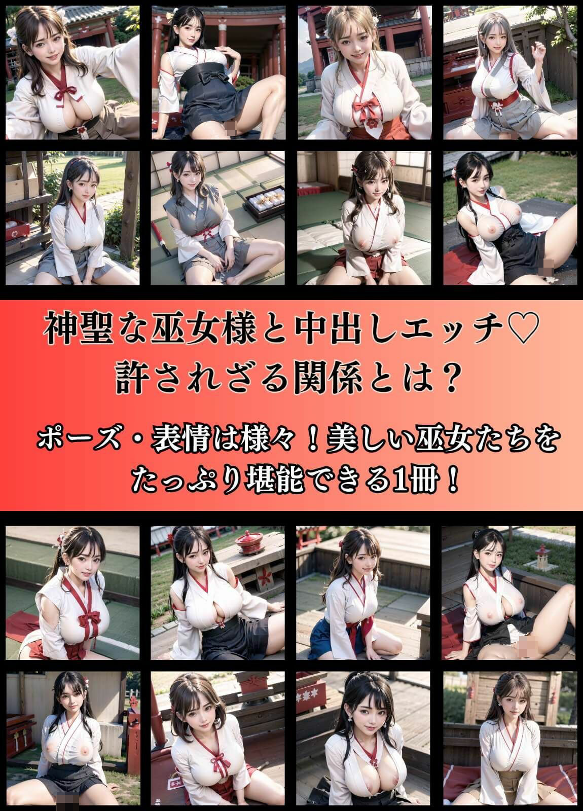 神聖巫女様と中出しエッチ！part2【豪華214枚収録！！】 サンプル1ページ目