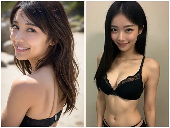 Ai写真集グラビア6美人の黒色下着姿244P:未知の美の官能と魔法 サンプル6ページ目