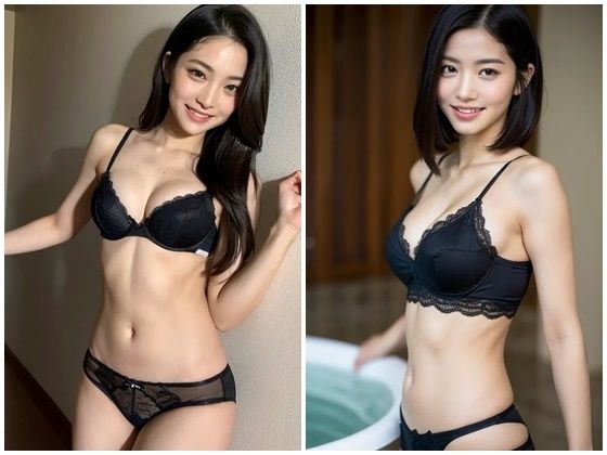 Ai写真集グラビア6美人の黒色下着姿244P:未知の美の官能と魔法 サンプル9ページ目