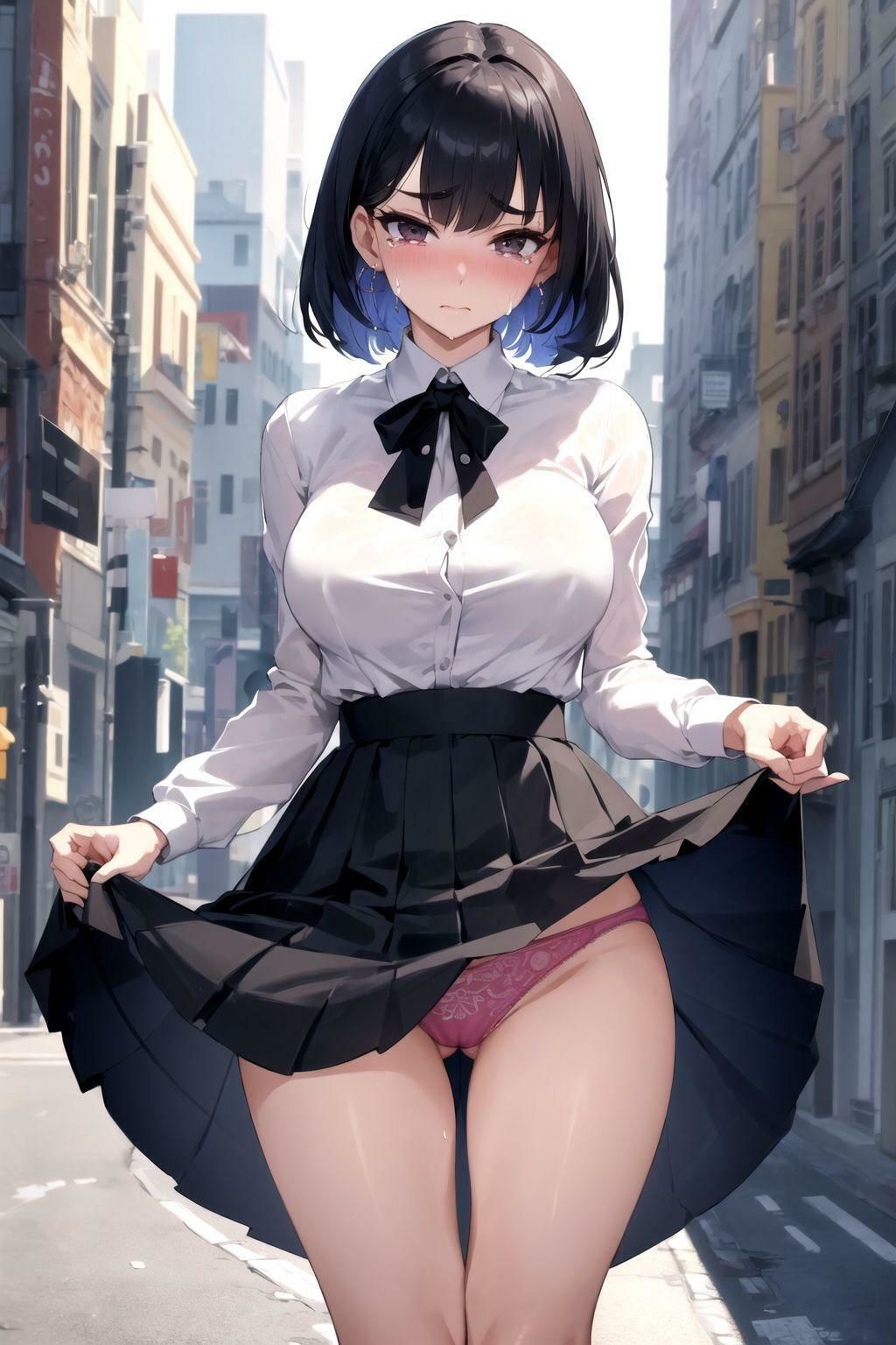 泣きながらパンツ見せてくる少女 サンプル2ページ目