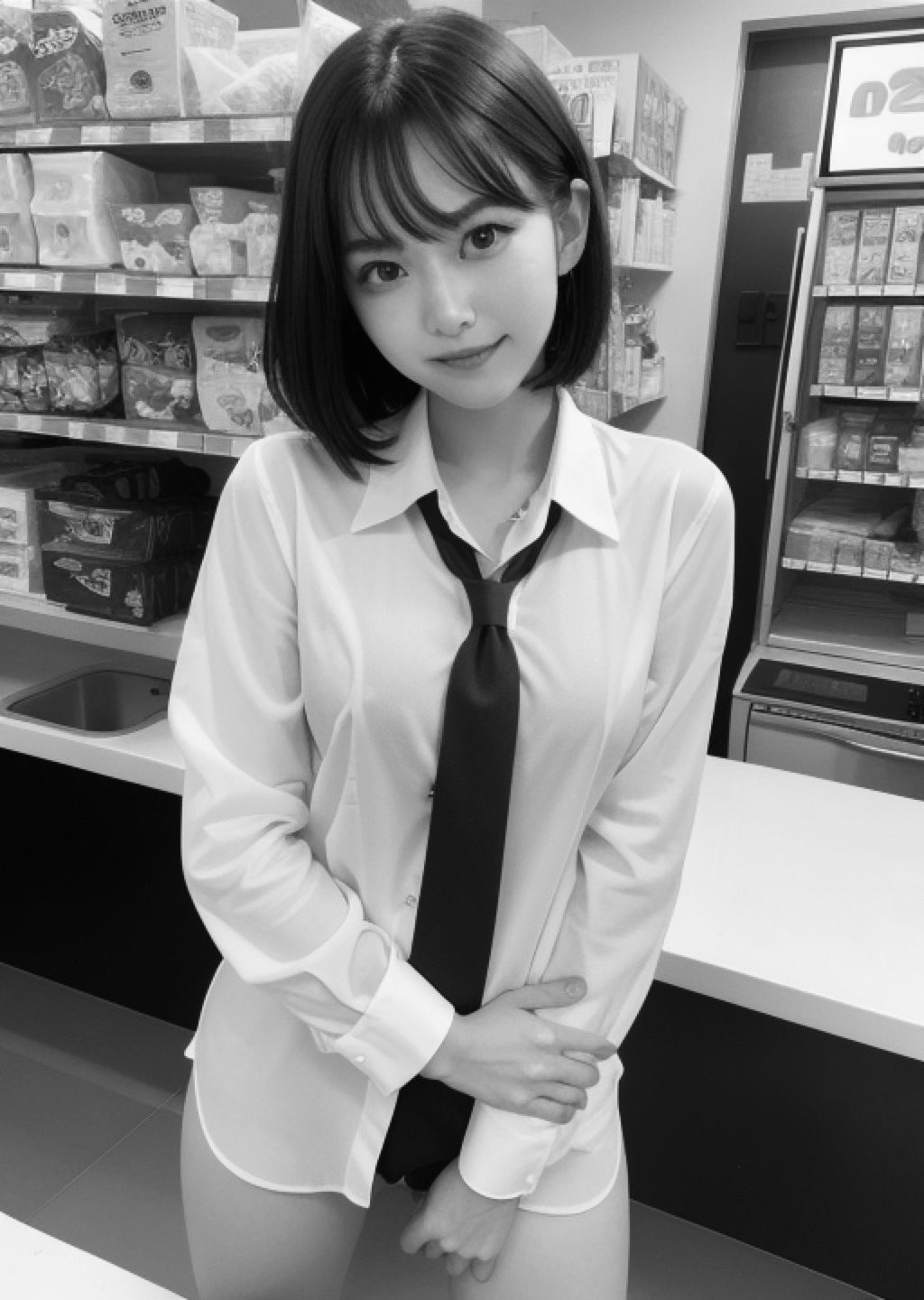 コンビニ店長の僕。バイトの黒髪＆金髪JKをいいなりペットにしてみた。 サンプル3ページ目