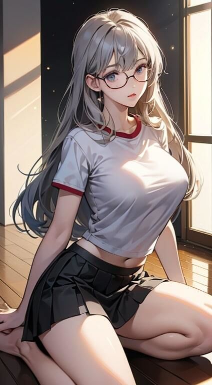 ダサかわメガネ女子【AI生成】 サンプル8ページ目