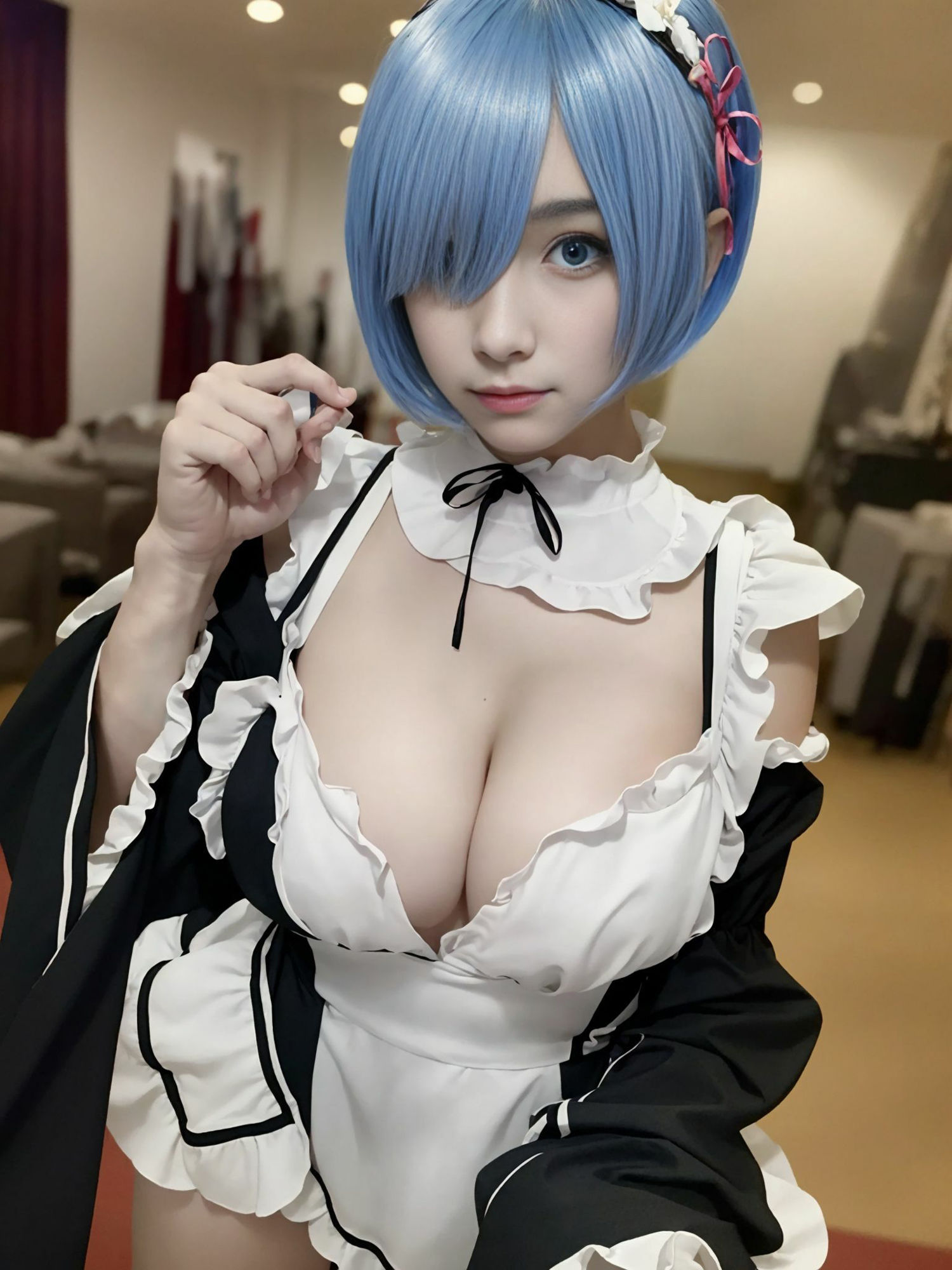 リゼロレム風コスプレ写真集 サンプル1ページ目