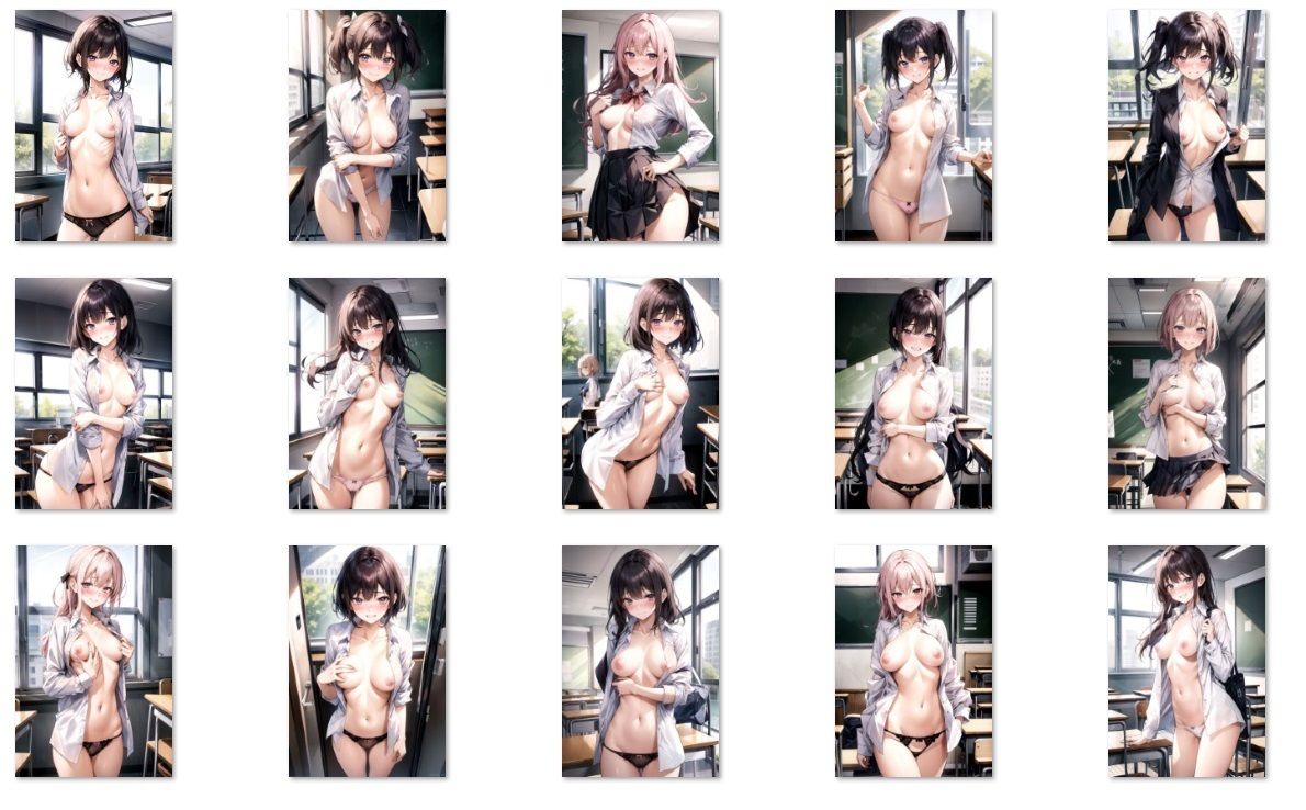 俺のことが好きなクラスの女子全員が恥じらいながらパンツとおっぱいを見せてくれるvol.2（CG集482枚） サンプル7ページ目