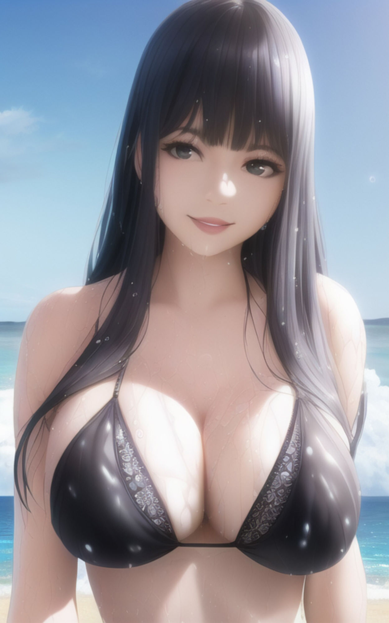 巨乳でツンデレな後輩が僕の言いなりになって海で水着を脱いでくれた。 サンプル2ページ目