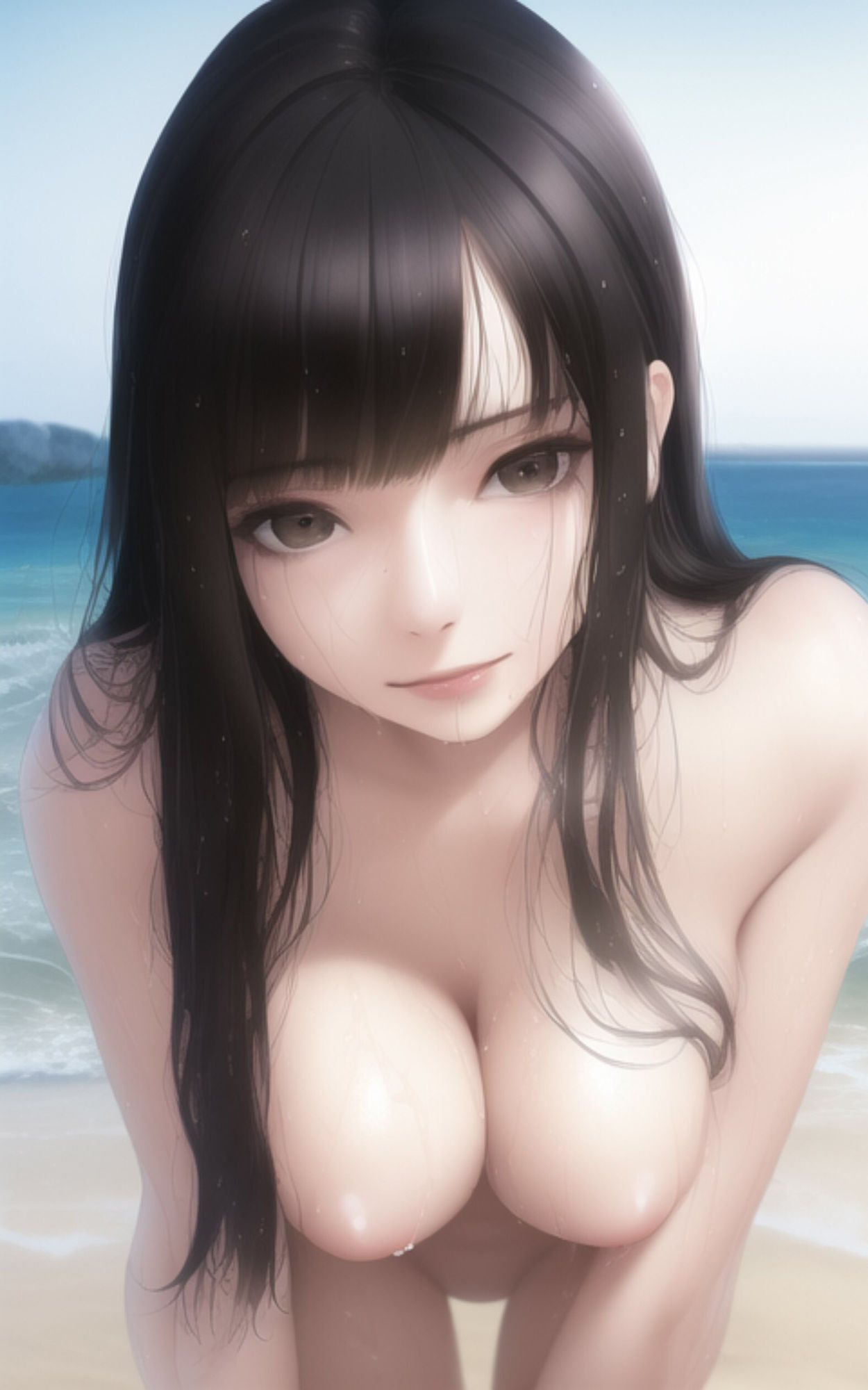 巨乳でツンデレな後輩が僕の言いなりになって海で水着を脱いでくれた。 サンプル9ページ目