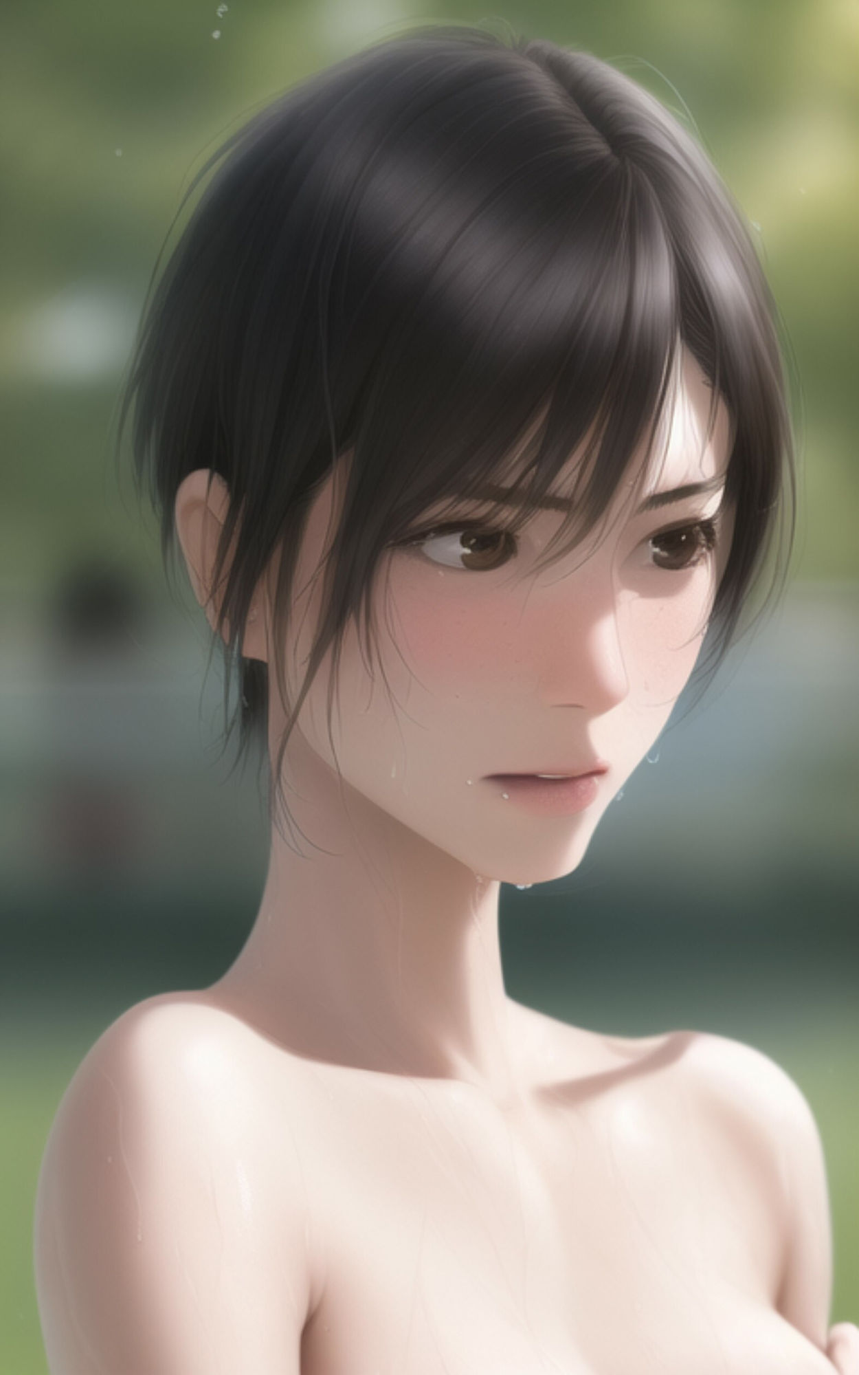 巨乳ショートの美少女が部活の練習中に全部脱がされちゃう写真集 サンプル10ページ目