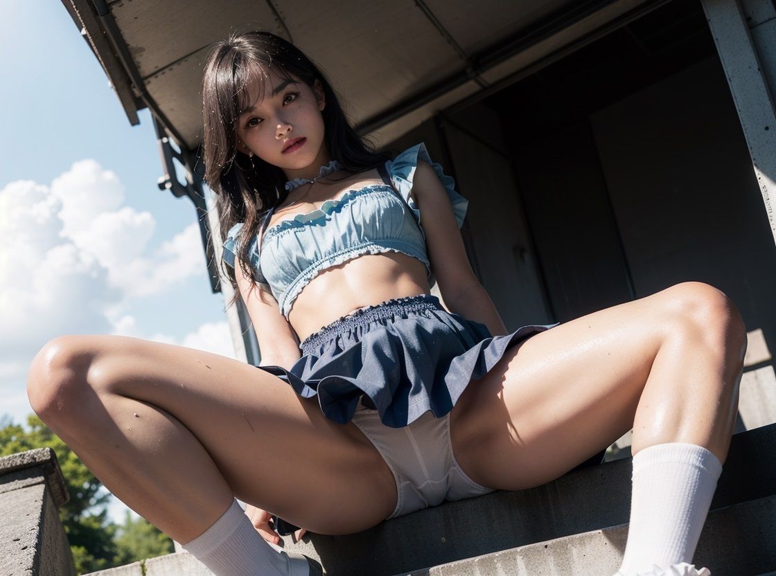 野外で恥じらい・戸惑い・興奮 パンチラ羞恥露出 サンプル2ページ目