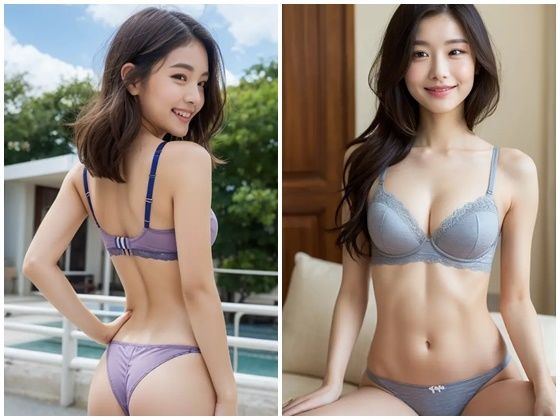 AI写真集グラビア8美人の下着姿300P:美の秘密庭園で下着姿を官能 サンプル2ページ目