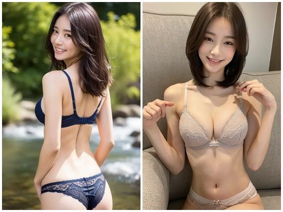 AI写真集グラビア8美人の下着姿300P:美の秘密庭園で下着姿を官能 サンプル3ページ目
