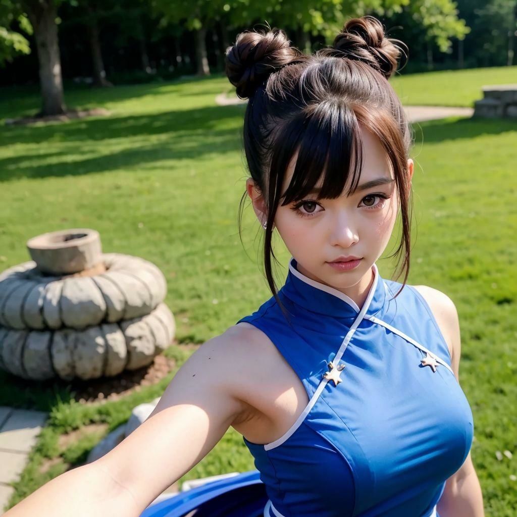 チャイナドレスの童顔スレンダー美女とビーチで露出H サンプル2ページ目