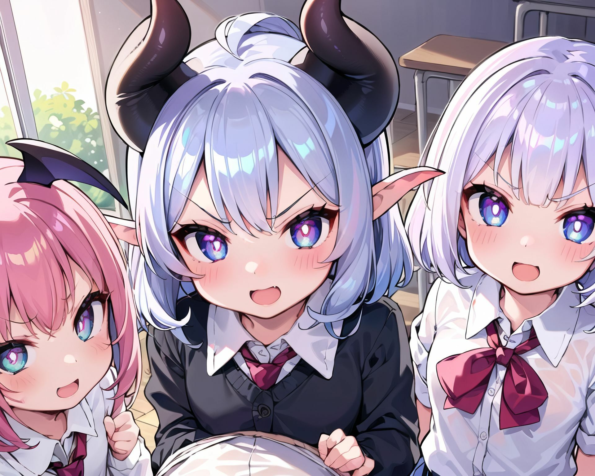 サキュバスxハーレム6_学生服編2 サンプル3ページ目