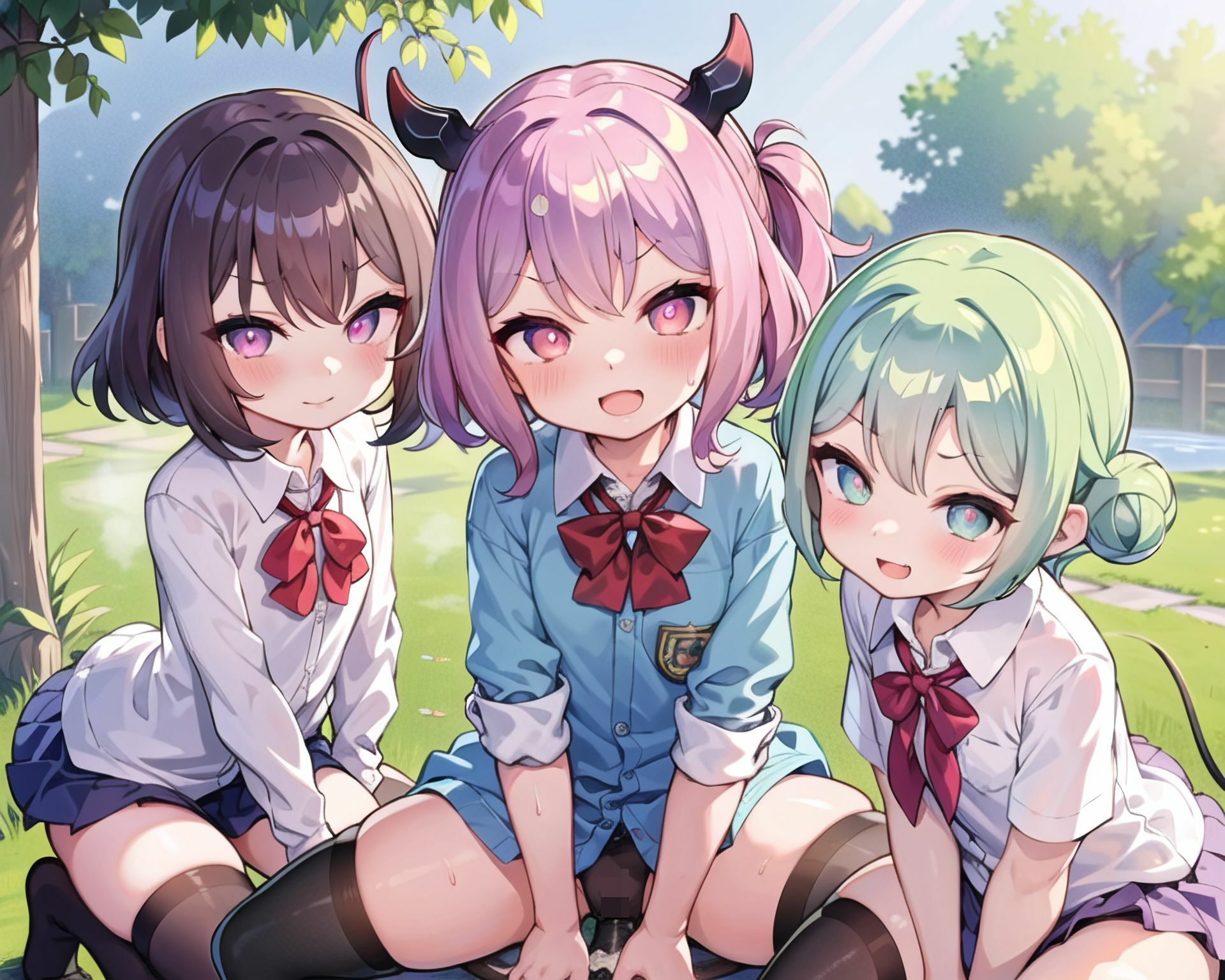サキュバスxハーレム6_学生服編2 サンプル7ページ目