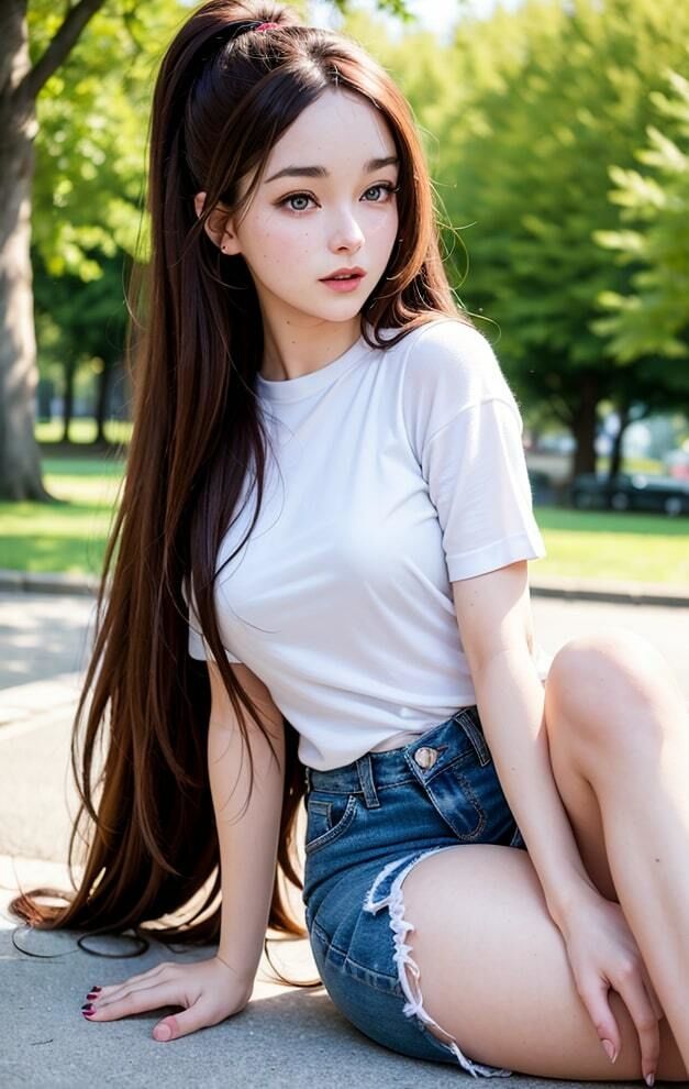 美人すぎる彼女と公園デート サンプル7ページ目