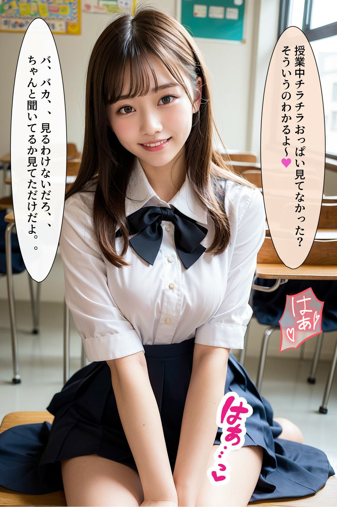 教え子の女子〇生たちに誘惑され我慢できずに射精しまくった件 サンプル2ページ目