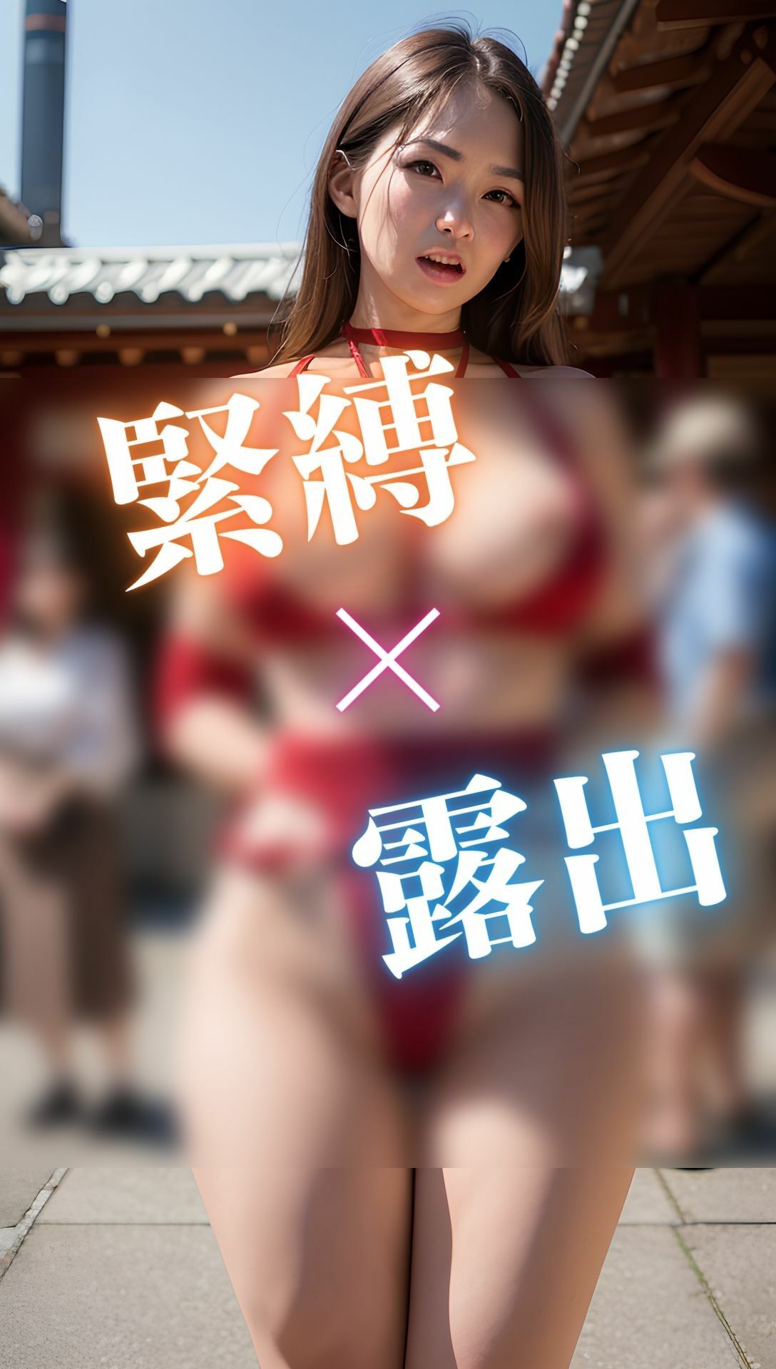 緊縛女子校生×野外露出 縛られた姿を見て欲しくて サンプル2ページ目