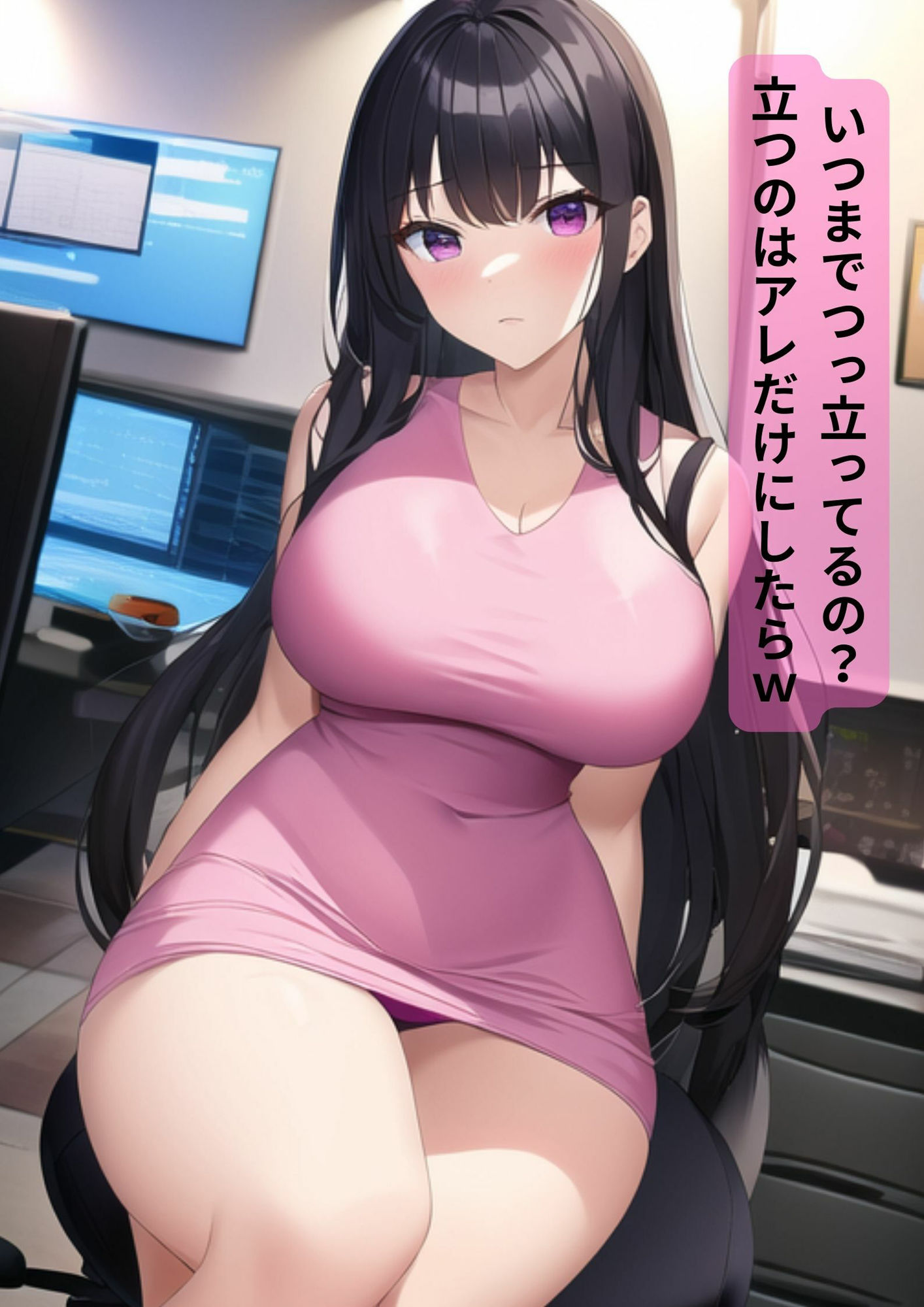 巨乳港区OL【セリフ付110ページ】社内で有名な美人巨乳ちゃんとラブラブあまあまな毎日（室内・部屋・野外・通勤・オフィス・秘書・新入社員・会社・事務） サンプル3ページ目