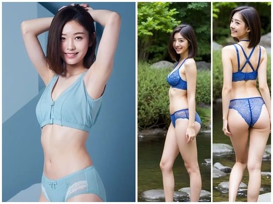 AI写真集グラビア12美人の下着姿300P美のデジタルエクスプロレーション:ディープな冒険 サンプル3ページ目
