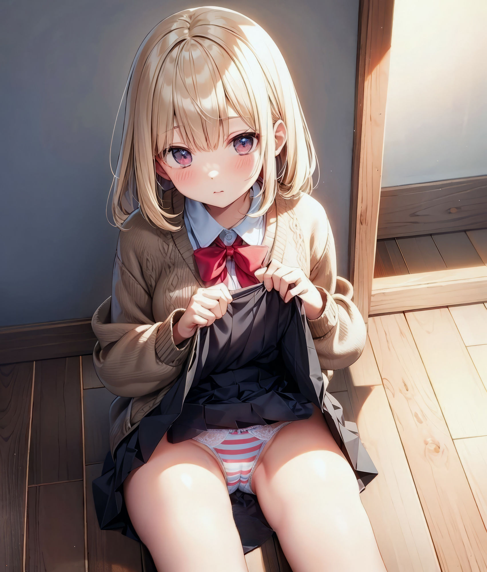 制服JK-FAN 〜 ミニスカJKたちのパンチラ＆おっぱいイラスト集 サンプル1ページ目
