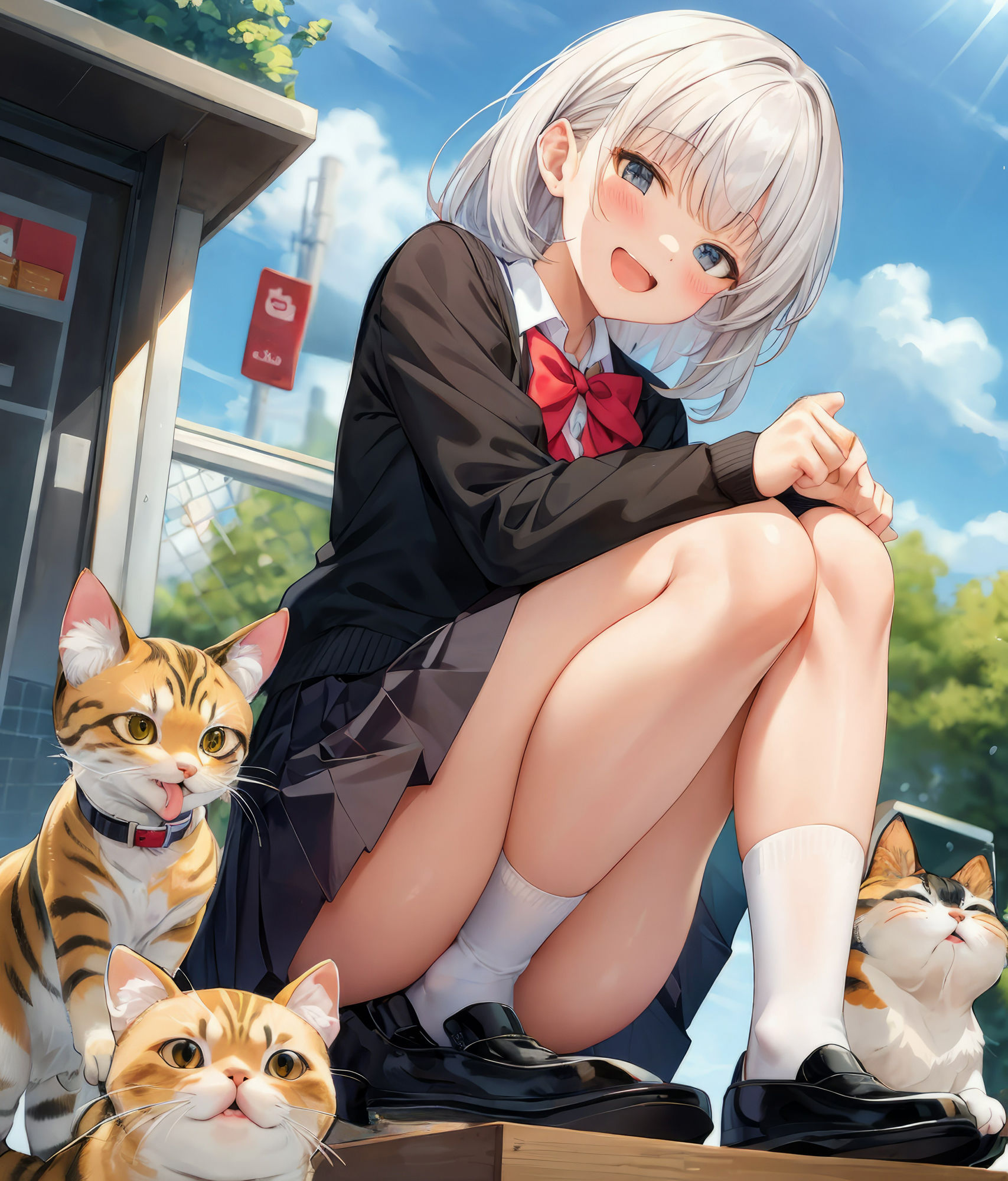 制服JK-FAN 〜 ミニスカJKたちのパンチラ＆おっぱいイラスト集 サンプル2ページ目