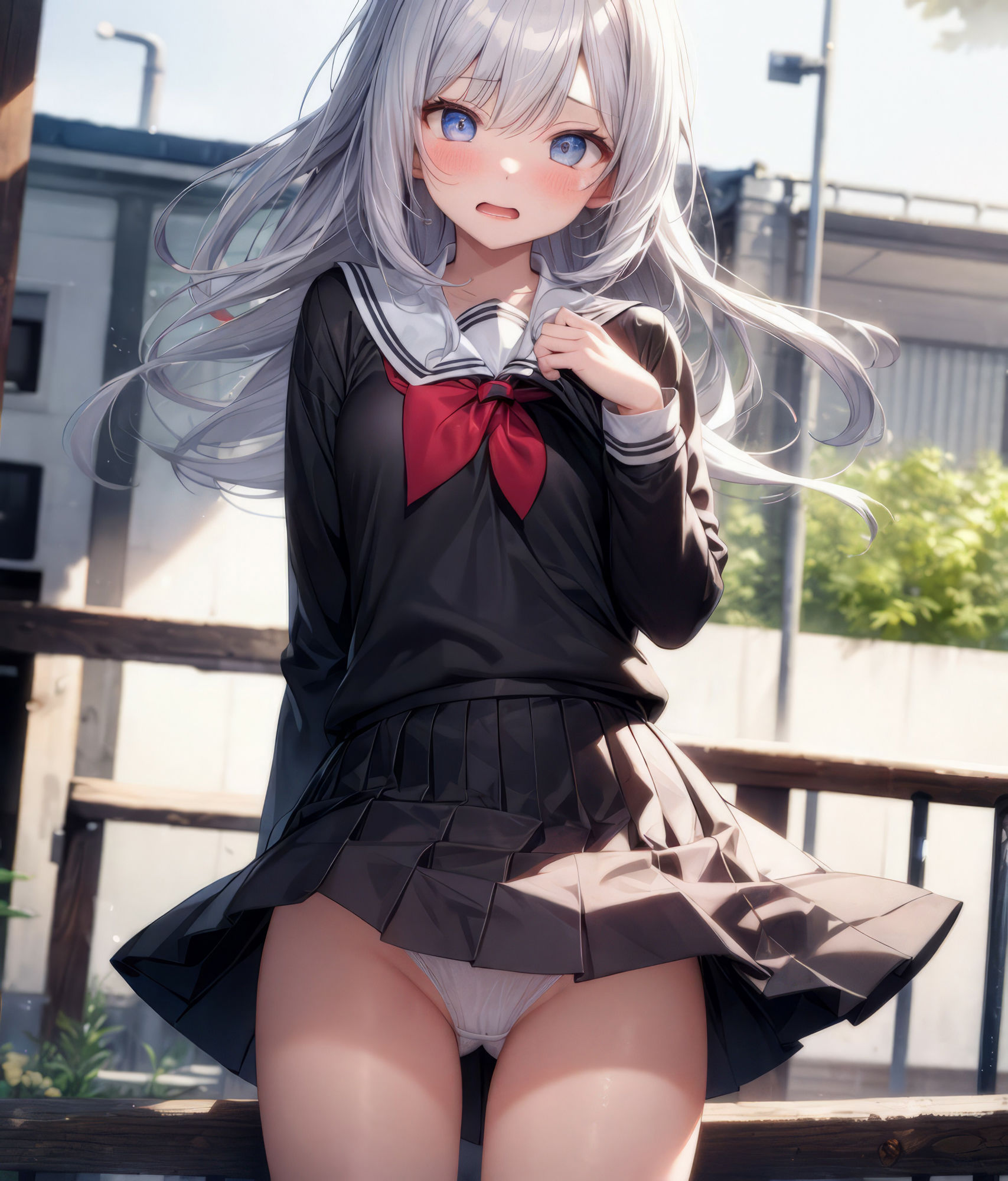 制服JK-FAN 〜 ミニスカJKたちのパンチラ＆おっぱいイラスト集 サンプル3ページ目