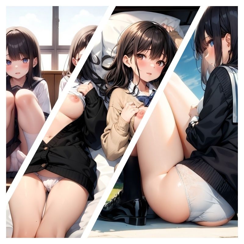 制服JK-FAN 〜 ミニスカJKたちのパンチラ＆おっぱいイラスト集 サンプル5ページ目