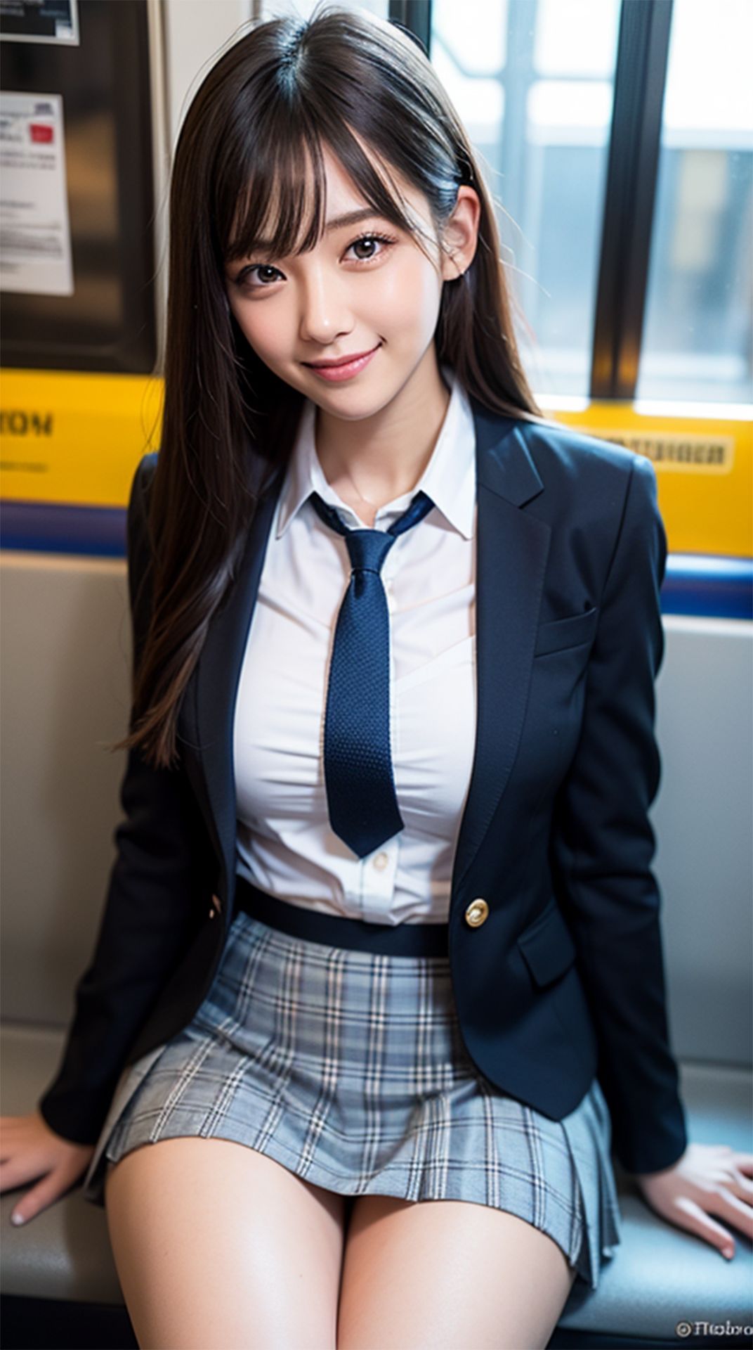 通勤電車、エチエチ見せつけ女子〇生 両手であそこをくぱぁ〜 サンプル1ページ目