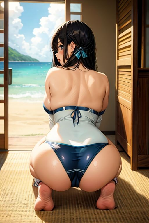 大好きなあの子のお尻〜夏の海でこっそり...〜 サンプル4ページ目