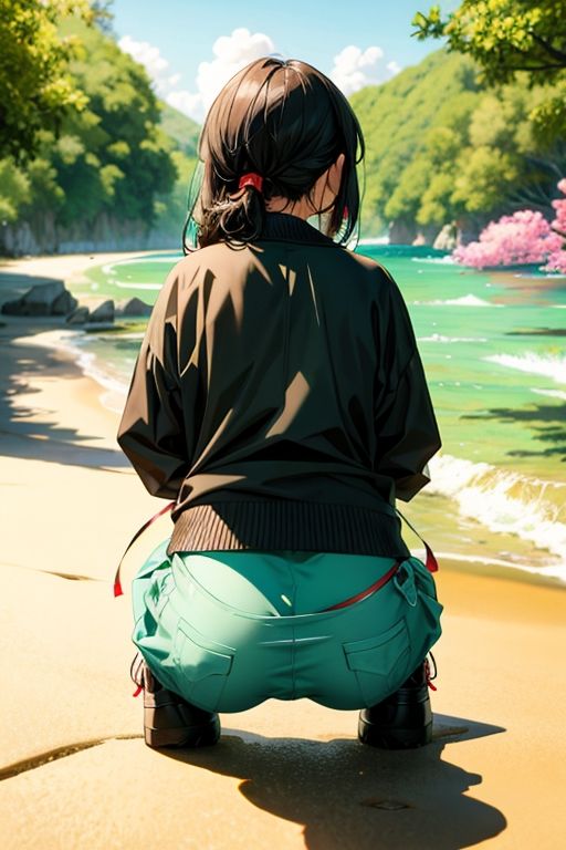 大好きなあの子のお尻〜夏の海でこっそり...〜 サンプル5ページ目