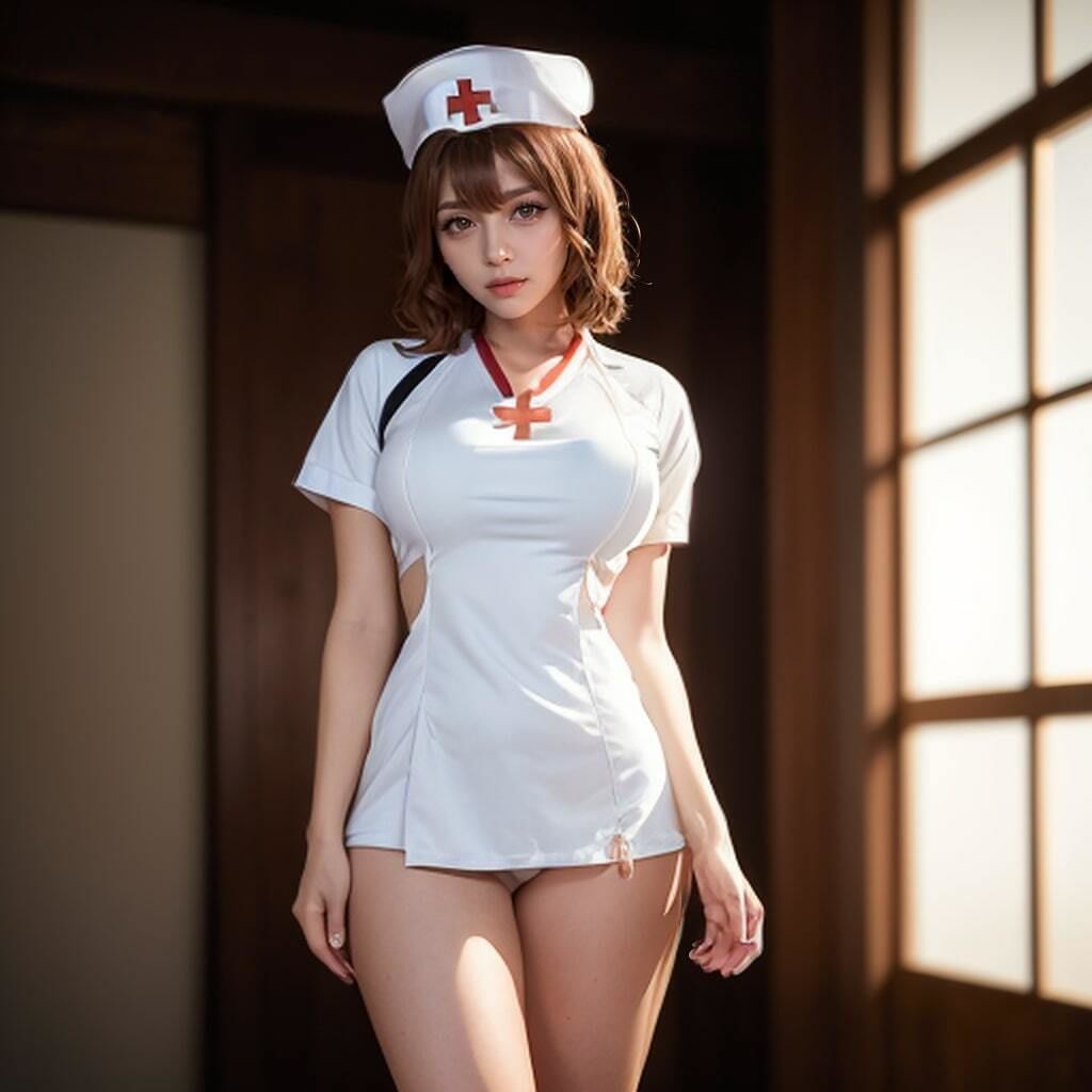 ちょっとHな茶髪ナースの美しいおっぱいヌード サンプル9ページ目