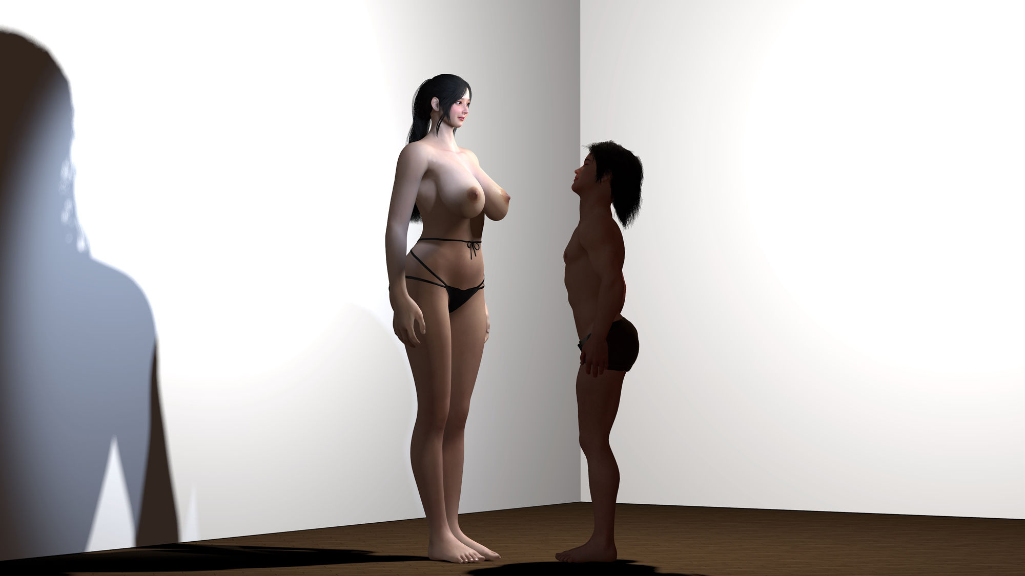 203cm女性と172cm男性による長身巨乳女性プレイ白書【デカ女】 サンプル1ページ目