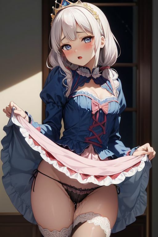 異世界召喚ガチャ_発情お姫様のドレスたくし上げ サンプル4ページ目