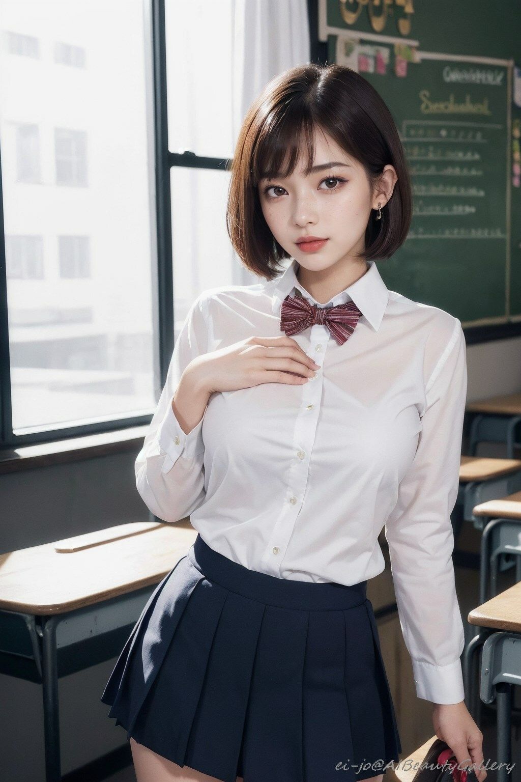 AI美麗制服コスプレヌードグラビア サンプル1ページ目