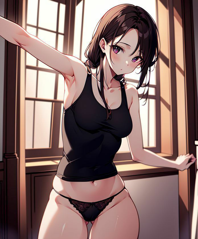 タンクトップ女子とストレッチ サンプル2ページ目