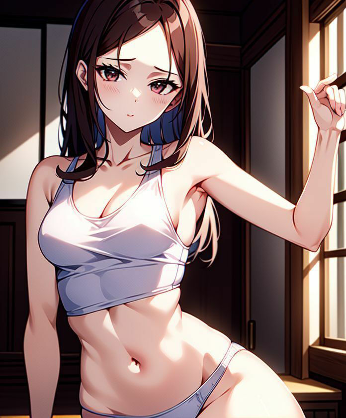タンクトップ女子とストレッチ サンプル4ページ目