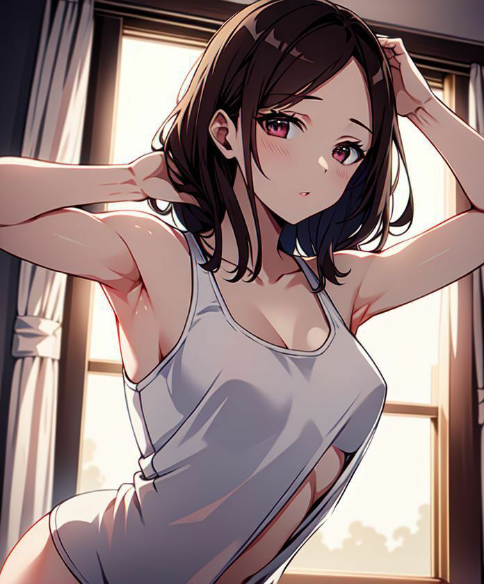 タンクトップ女子とストレッチ サンプル5ページ目