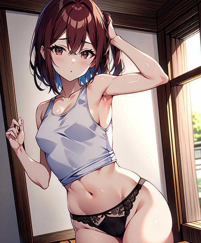 タンクトップ女子とストレッチ サンプル7ページ目
