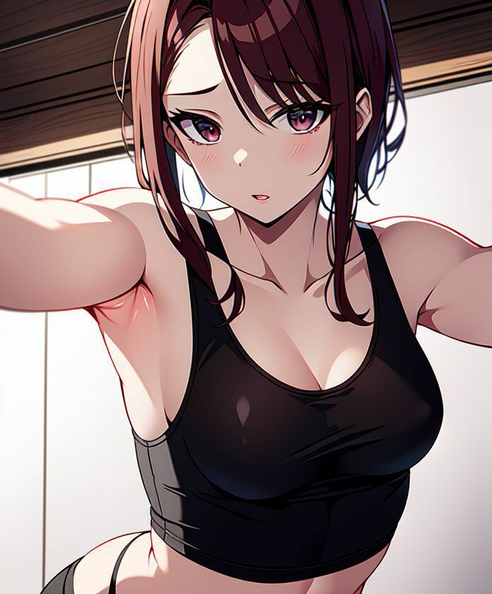 タンクトップ女子とストレッチ サンプル8ページ目