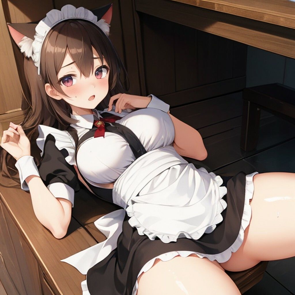 ねこみみ風メイドさん サンプル1ページ目