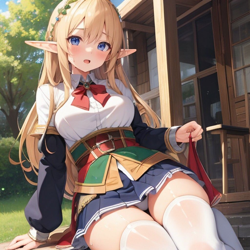 ファンタジー制服風エルフさん サンプル1ページ目