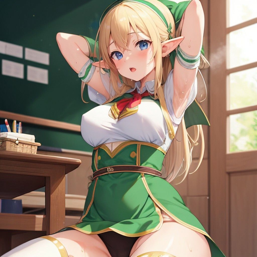 ファンタジー制服風エルフさん サンプル4ページ目
